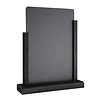 HorecaTraders A4 tafelbordje | zwart | 297(H) x 210(B)mm | donkere houten frame