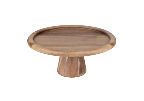  HorecaTraders acacia wood cake plate | 305(Ø) x 127(H)mm 