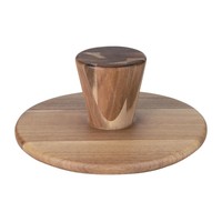 acacia wood cake plate | 305(Ø) x 127(H)mm