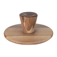 acacia wood cake stand | 305(Ø) x 127(H)mm
