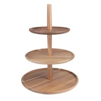 acacia wood cake stand | round | 305(Ø) x 395(H)mm