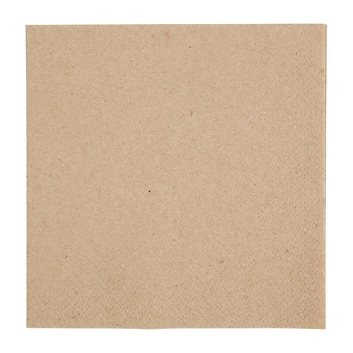  HorecaTraders Napkins | 1/4 fold | recycled kraft paper | 24x24cm | (4000 pieces) 