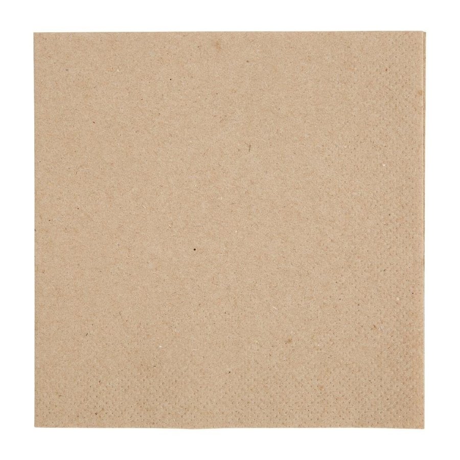 Serviettes | 1/4 pli | papier kraft recyclé | 24x24cm | (4000 pièces)