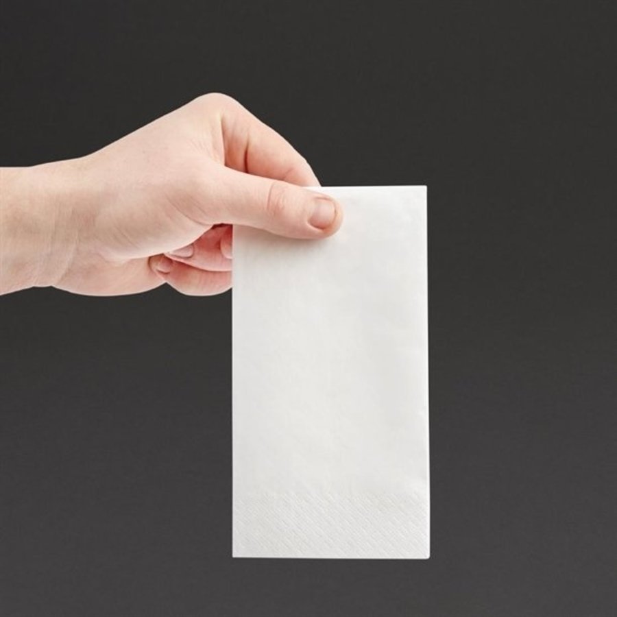 Serviettes | 1/8 pli | Blanc | 33x33cm | (2000 pièces)