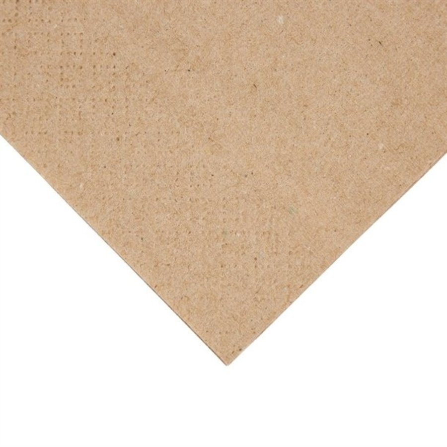Serviettes | 1/8 pli | papier kraft recyclé | 33x33cm | (2000 pièces)