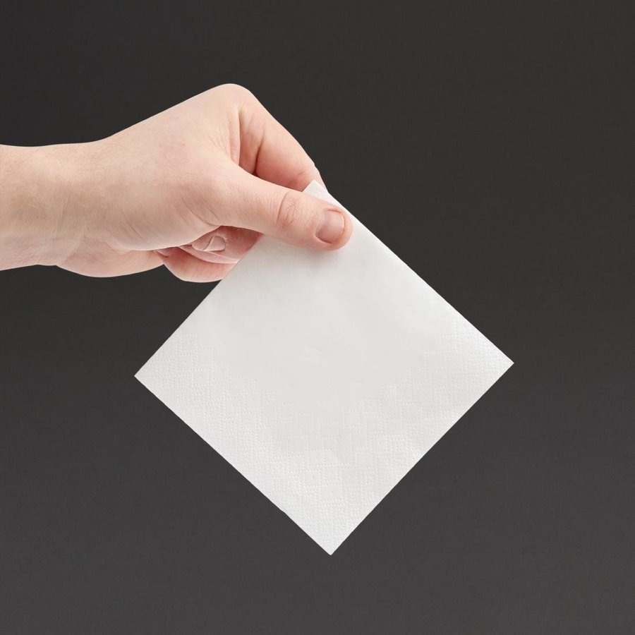 Serviettes | 1/4 pli | Blanc | 40x40cm | (2000 pièces)