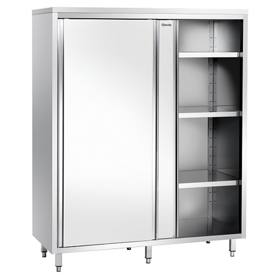 Geschirrschrank | 3 Auflageböden | Edelstahl | 1400 x 600 x 2000 mm