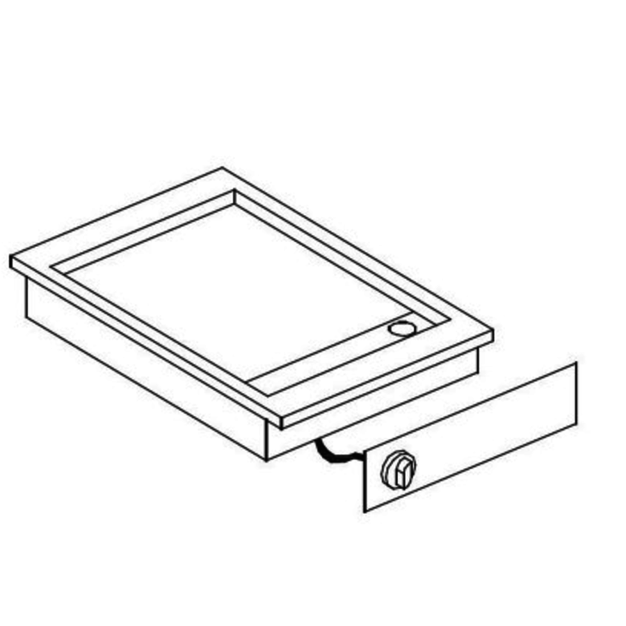 Elektrische inbouw bakplaat chroom
