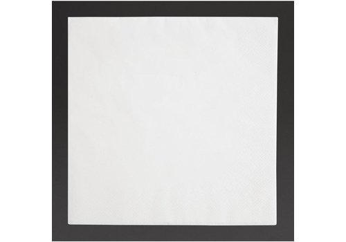  HorecaTraders Servietten | 1/4 Falz | 3-lagig | Weiß | 40x40cm | (1000 Stück) 
