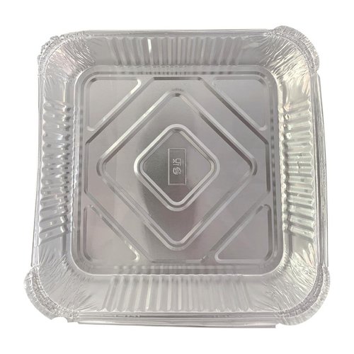  HorecaTraders Deep aluminum trays | 230 x 230 x 51mm | 200 pieces) 