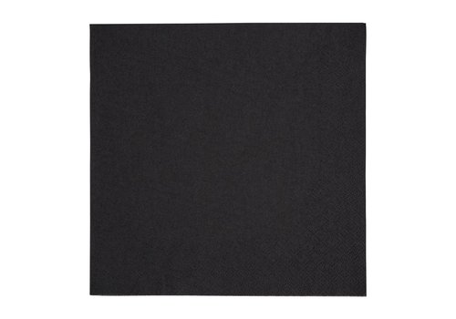  HorecaTraders dinner napkins | 1/4 fold | 3-layer | Black | 40x40cm | (1000 pieces) 