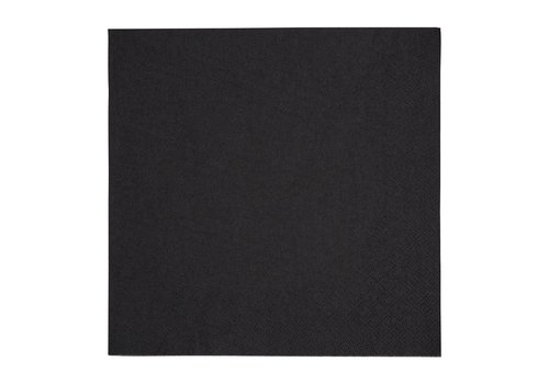  HorecaTraders serviettes de table | 1/4 pli | 3 couches | Noir | 40x40cm | (1000 pièces) 