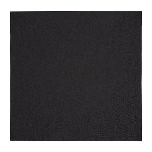  HorecaTraders dinner napkins | 1/4 fold | 3-layer | Black | 40x40cm | (1000 pieces) 