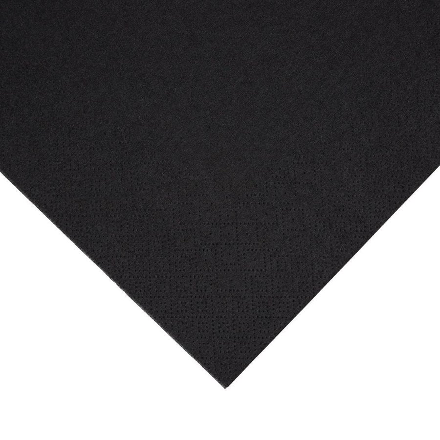 serviettes de table | 1/4 pli | 3 couches | Noir | 40x40cm | (1000 pièces)