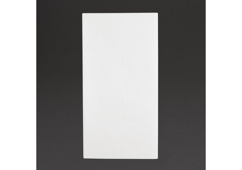  HorecaTraders serviettes de table | 1/4 pli | 3 couches | Blanc | 40x40cm | (1000 pièces) 
