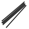 HorecaTraders Compostable paper straws 210mm black | Individually packed (250 pieces)