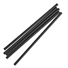 Compostable Paper Straws 210mm Black | Individually Wrapped (250 Pieces)