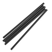 Compostable paper straws 210mm black | Individually packed (250 pieces)