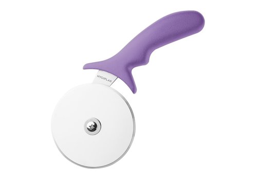  HorecaTraders pizza cutter | 102mm | purple | strong and effective stainless steel blade 