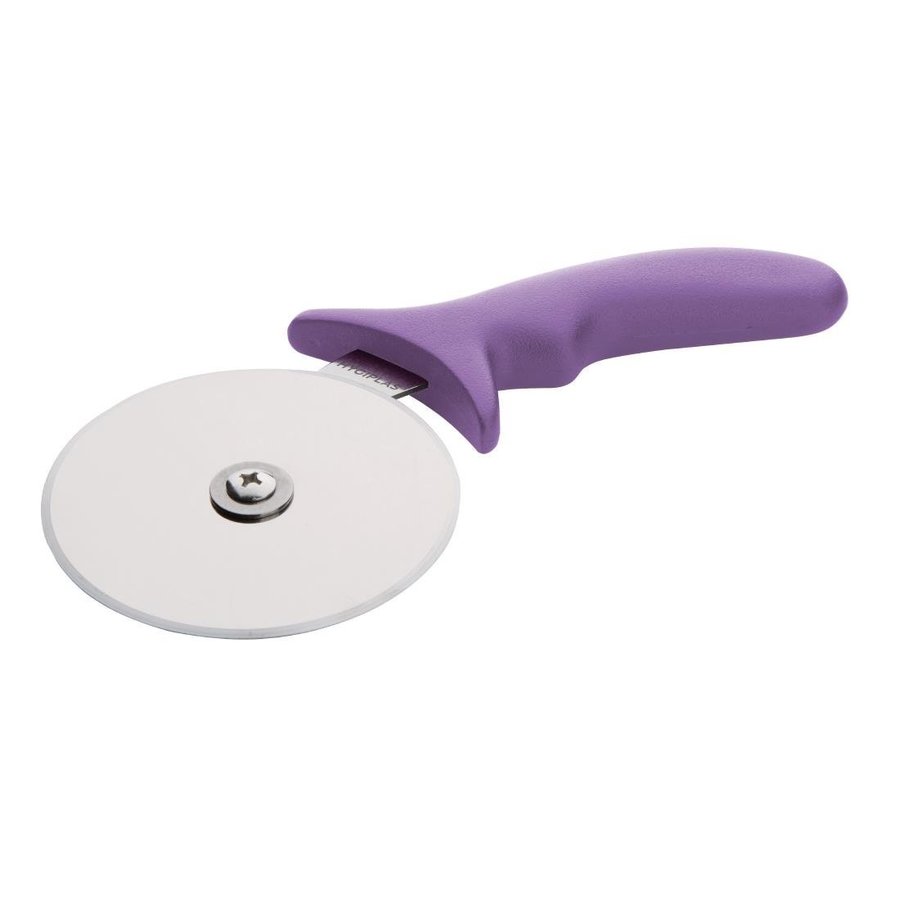 pizza cutter | 102mm | purple | strong and effective stainless steel blade