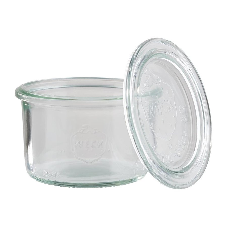 Bocaux de conservation avec couvercle | 200 ml | 12 pièces