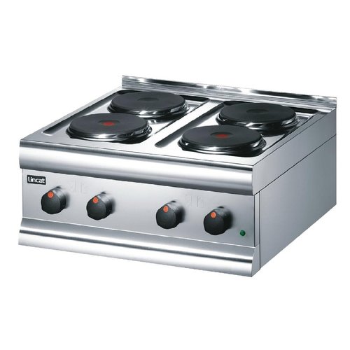  Lincat 4-Flammen-Elektrokochfeld | Edelstahlgehäuse | 7000 W | 29 (H) x 60 (B) x 62 (T) cm 