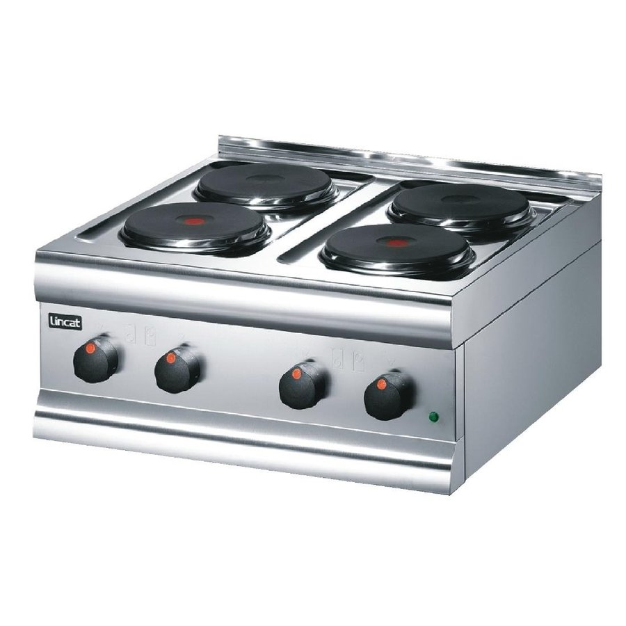 Plaque de cuisson électrique 4 feux | Boîtier en acier inoxydable | 7000W | 29(h) x 60(l) x 62(p)cm