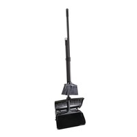 balai et pelle à poussière | 16 cm | noir | polypropylène