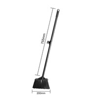 balai et pelle à poussière | 16 cm | noir | polypropylène