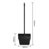 balai et pelle à poussière | 16 cm | noir | polypropylène