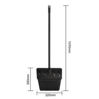 broom and dustpan | 16cm | black | polypropylene