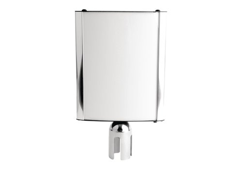  Bolero afzetpaal display | RVS houder | aluminium frame | 30(h) x 25(b) x 5(d)cm 