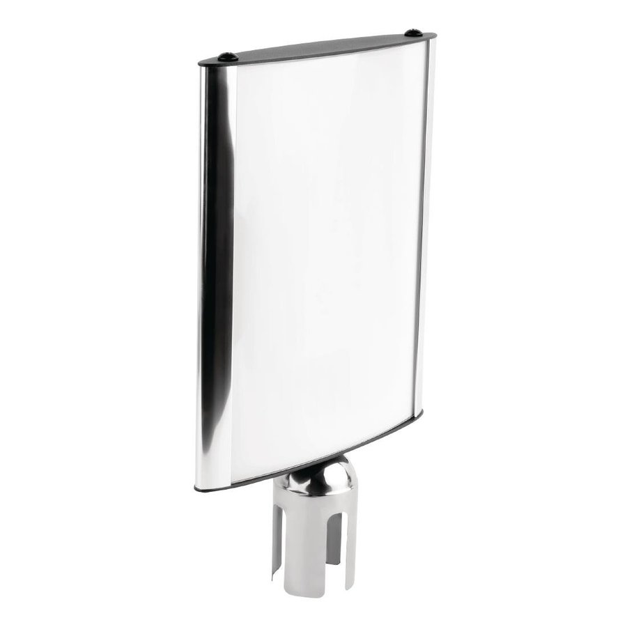 afzetpaal display | RVS houder | aluminium frame | 30(h) x 25(b) x 5(d)cm