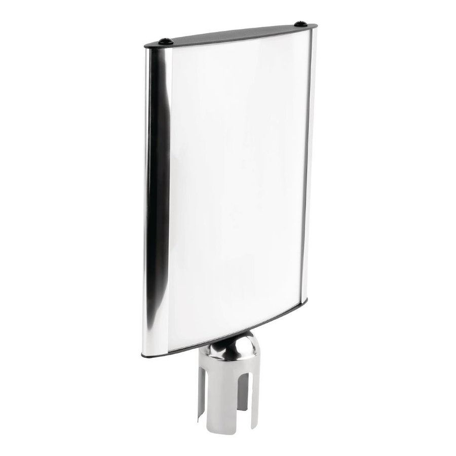 barrier post display | stainless steel holder | aluminum frame | 30(h) x 25(w) x 5(d)cm