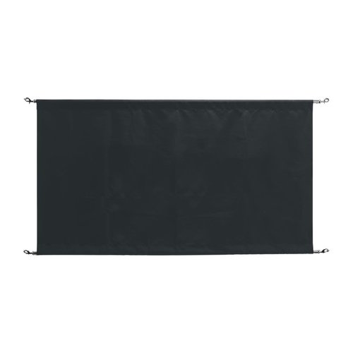  Bolero canvas afzetdoek | zwart | Inclusief bevestigingskit | 70(h) x 143(b) x 2(d)cm 