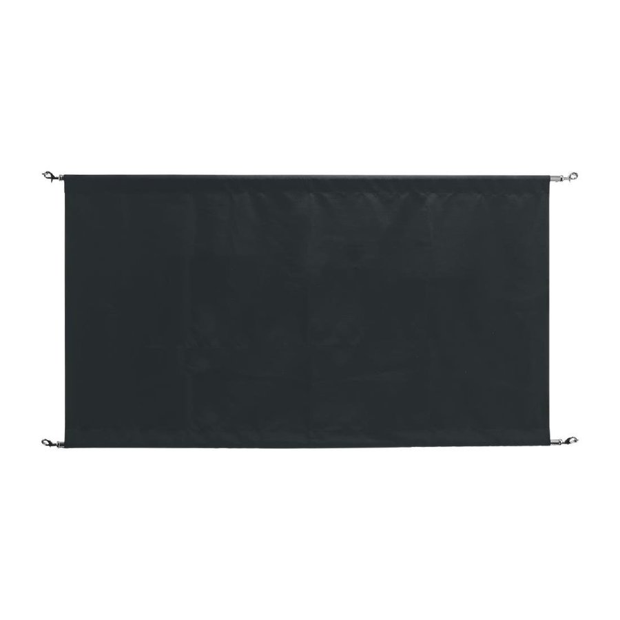 canvas afzetdoek | zwart | Inclusief bevestigingskit | 70(h) x 143(b) x 2(d)cm