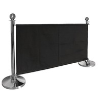 canvas afzetdoek | zwart | Inclusief bevestigingskit | 70(h) x 143(b) x 2(d)cm