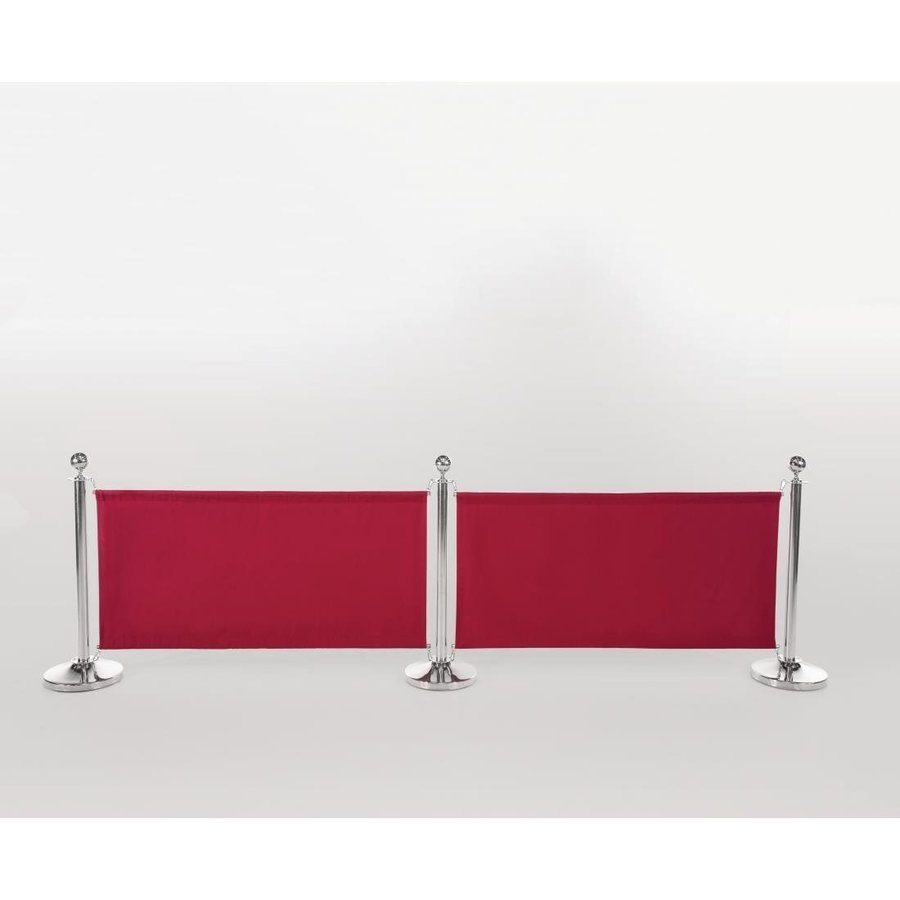 toile barrière | rouge | Kit de montage inclus | 70(h) x 143(l) x 2(p)cm