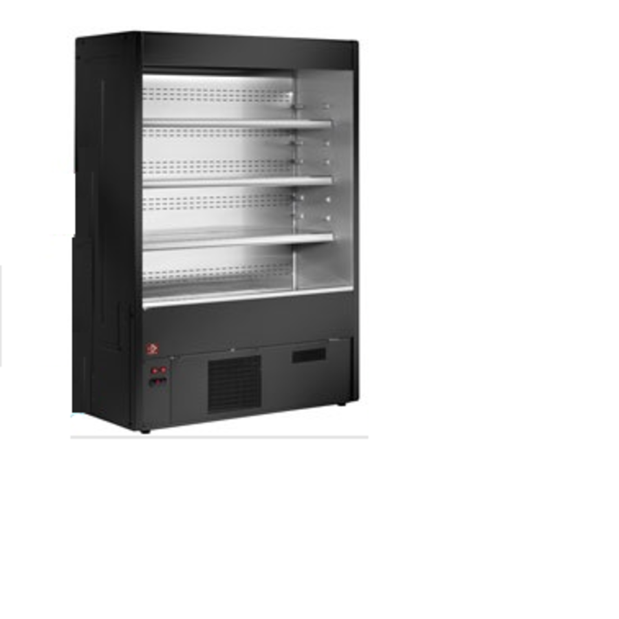 Refrigerated wall unit with 4 shelves | Black | 150x55x (h) 193 cm