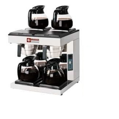  HorecaTraders Kaffeemaschine mit Wasseranschluss | 4 Krüge 