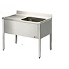 HorecaTraders Stainless Steel Sink with Bowl Right | 140x70x88cm