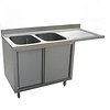 Stainless steel sink with 2 sinks | 180x70x88cm