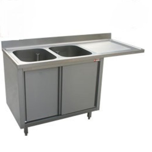  HorecaTraders Stainless steel sink with 2 sinks | 180x70x88cm 