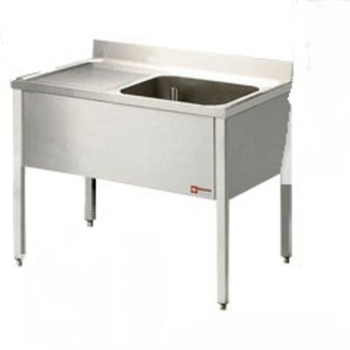 HorecaTraders Sink stainless steel with sink Right | 120x60x88cm 