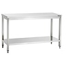 Bartscher Stainless steel work table with intermediate shelf | 9 Formats