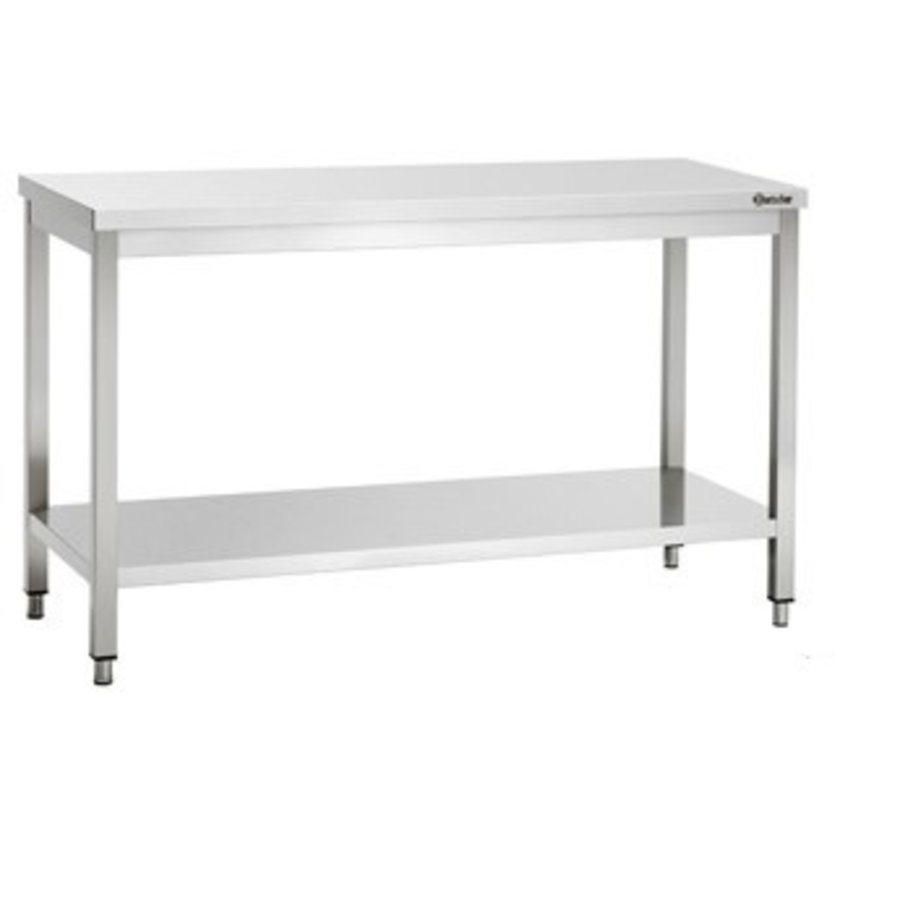 Werktafel RVS met tussenschap | 9 Formaten