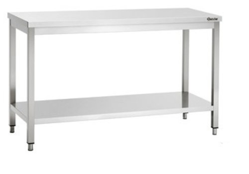  Bartscher Table de travail en acier inoxydable avec étagère intermédiaire | 9 formats 