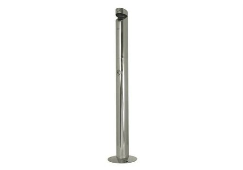  HorecaTraders Colonne à cigarettes en acier inoxydable 1,4 litre avec bouchon | 330 mégots 