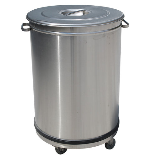  HorecaTraders Stainless Steel Waste Bin | Waterproof | 95 l 