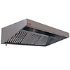 HorecaTraders stainless steel wall extractor hood | 150x95x40cm